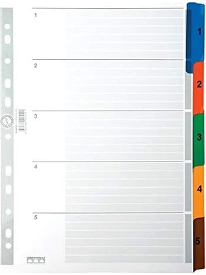 Prime Karton Ayrac Klasik 1-5 Rakam A4