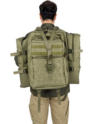 Kordak Mollex4 Haki Multi Fonksiyonel Molle Taktik Çanta (50+30 Lt) - Farklı Kullanım