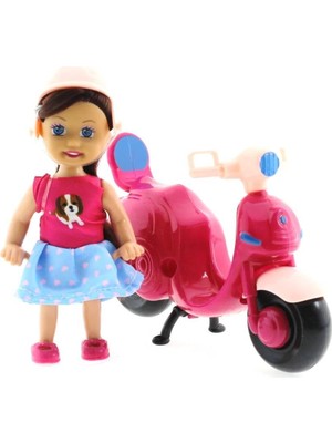 Prime Cute Doll Mini Bebek ve Mor Vespa