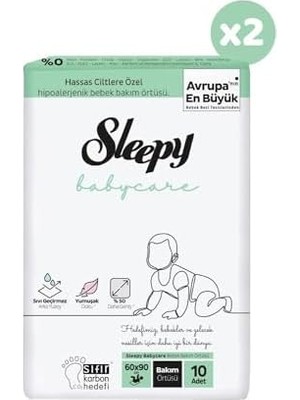 Prime Babycare Bebek Bakım Örtüsü 10 Adet x 2