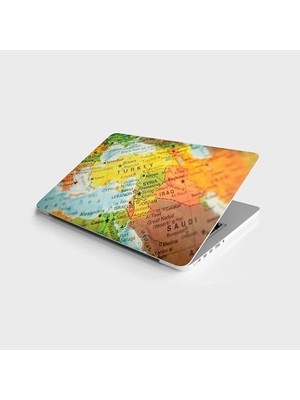Prime Laptop Bilgisayar Notebook Pc Kaplama Etiketi Eski Harita