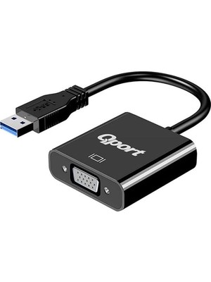 Prime Qport Q-Uvg 16CM Usb-Vga Çevirici
