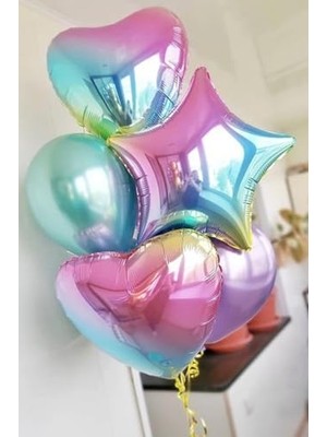 Prime Gökkuşağı Renkleri Yıldız Balon 18INÇ 45CM