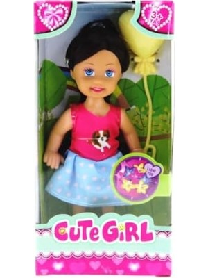 Prime Cute Sarı Balonlu Kumral Mini Bebek