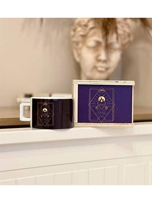Prime Tarot Gökkuşağı Kalp Ateş Tasarımlı Kutulu Kupa