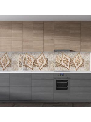Prime Mutfak Tezgah Arası Folyo Kaplama Folyosu Kahverengi 60X100 cm