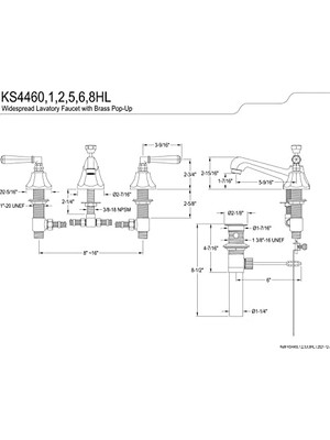 Prime KS4462HL Metropolitan 20 cm Yaygın Tuvalet Musluğu, Cilalı Pirinç