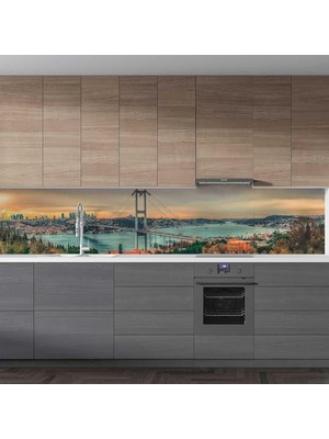 Prime Mutfak Tezgah Arası Folyo Kaplama Folyosu Istanbul Köprü 60X400 cm