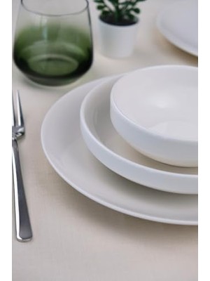 Prime Tabakevi Tabak Evi Porselen Beyaz Yemek Takımı 4 Parça Tek Kişilik