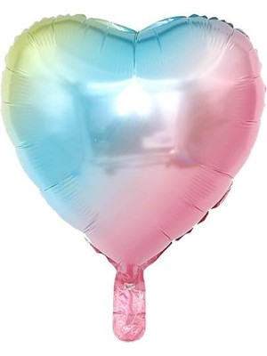 Prime 18 Inç 45 cm Kalp Folyo Balon (Gökkuşağı)