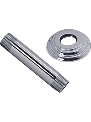Prime Westbrass 1/2" IPS x 4" Tavana Monte Duş Kolu, Flanşlı, Cilalı Krom, D3604A-26