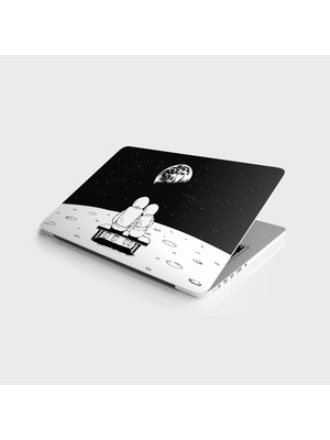 Prime Laptop Bilgisayar Notebook Pc Kaplama Etiketi Dünya Astronot