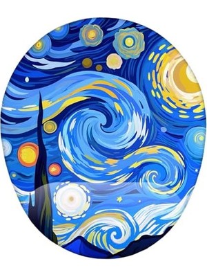 Prime Yıldızlı Gece Illüstrasyon Bilek Destekli Mouse Pad