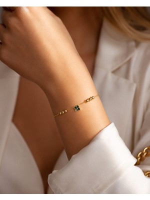 Livaz Accessories Kadın Çelik Kararmaz Bileklik 14K Altın Renk Vip Serisi