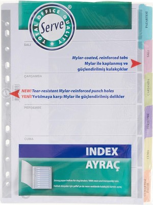 Prime Karton Ayrac Gunler A4