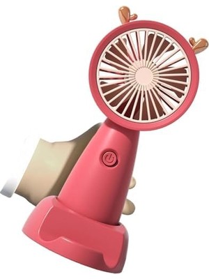 Prime Şarjlı Mini Fan Taşınabilir Vantilatör Mini El Fanı Askılı Vantilatör Güçlü Taşınabilir ve Stantlı Fan Masaüstü 24903 Asorti Renk