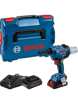 Prime Professional 18 V Sistem Akülü Perçin Tabancası Grg 18V-16 C (Çekme Kuvveti Maks. 16.000 N, Strok Uzunluğu 25 Mm, 2 x PROCORE18 V 4.0 Ah Akü Dahil, Hızlı Şarj Cihazı Gal 18V-40, L-Boxx)