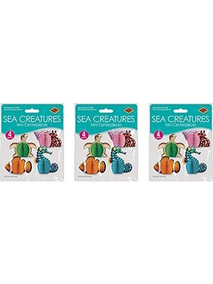 Prime Sea Creatures Petek Parti Süslemeleri - 3'lü Paket
