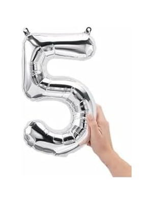 Prime 2 Rakam Folyo Gümüş Balon Küçük 35 cm