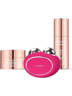 Prime Foreo Total Facelift Paketi - Bear 2 Gelişmiş Mikro Akımlı Yüz Cihazı + Supercharged Serum 2.0 30 ml + Supercharged Ha+Pga Üçlü Etkili Yoğun Nemlendirici 50 ml - Yaşlanma Karşıtı - Cilt Bakım Araçları