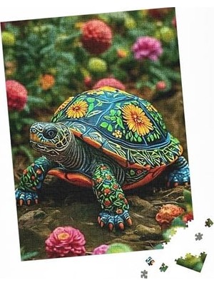 Prime Dekoratif Kaplumbağa Temalı Puzzle, 500 Parça