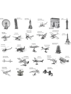 Prime Exe 1 Adet Metal 3D Yapboz Puzzel Gümüş Silver Renk Lazer Kesim Zeka Geliştirici Rasgele Yollanacaktır
