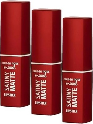 Prime Satiny Lipstick No:08 Candy Red - Mat Ruj (3 Paketi)