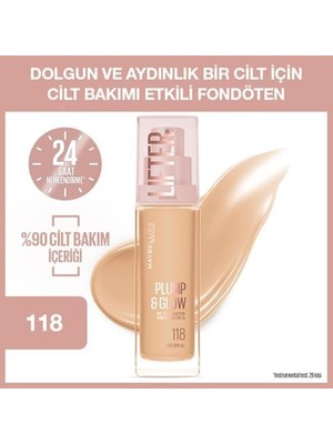 Prime New York Lifter Niasinamid ve Hyalüronik Asit Içeren Aydınlatan Fondöten - 118