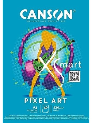 Prime Canson Xsmart Çizim Kağıdı, Beyaz, Düz, 120 G/m², Uzun Taraflı, A4-21 x 29,7 Cm, Beyaz, 40 Yaprak