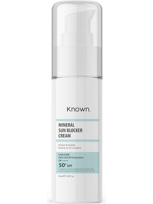 Prime Known Mineralli Ultra Nemlendirici Güneş Koruyucu Krem Spf 50+, 50 ml