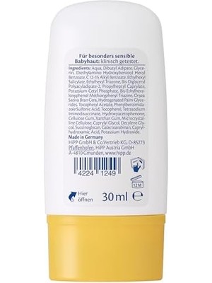 Prime Hipp Babysanft Güneş Kremi-Yüz Için 30 ml (3 Paketi)