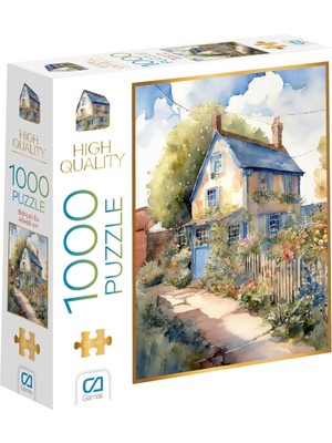 Prime Bahçeli Ev 1000 Parça 2,2mm Kalınlık 48X68CM Profesyonel Hobi Puzzle Yapboz Serisi