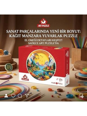 Prime Kağıttan Manzara 570 Parça Round Puzzle