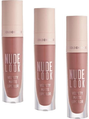 Prime Nude Look Velvety Lipcolor Likit No:02 Peachy Nude (3 Paketi)