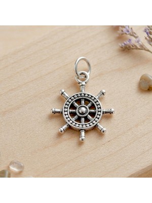 Ebrar Silver Gümüş Mini Dümen Kolye Ucu 925 Ayar Gümüş Dümen Figürlü Unisex Kolye Ucu