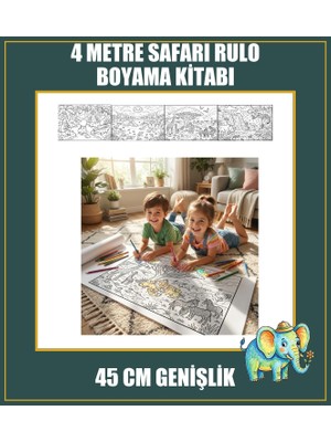 Prime Orman Macerası Dev Rulo Boyama Kağıdı 4 Metre 45 cm Genişlik