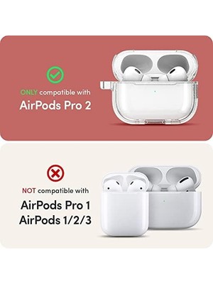 Ciel By Airpods Pro (2.nesil) ile Uyumlu Kılıf Clear Glitter - ACS05332