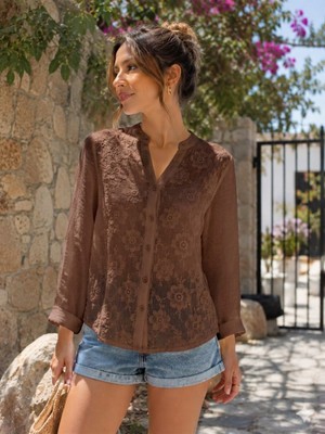 Meltem Collection Uzun Kol Müslin Bluz