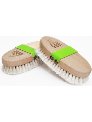 Prime %100 Doğal At Kılı Masaj ve Kuru Fırçalama Için Fıstık Yeşil Kemerli Vücut Peeling Selülit Fırçası