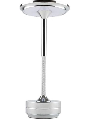 Prime LED Dekoratif Masa Lambası Dokunmatik Şarj Edilebilir Dim Edilebilir (Krom)