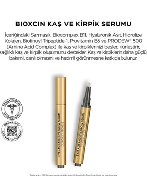 Prime Kaş ve Kirpik Serumu – Biocomplex B11, Hyaluronik Asit, Hint Yağı ve Peptit Içerikli – Gürleştirici ve Uzatıcı Etki – 10 ml (2 Paketi)