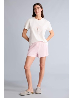 DeFacto %100 Pamuk Boxy Fit 2'li Pijama Takım G9857AX26SM