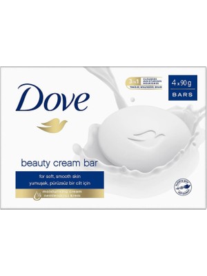 Prime Dove Beauty Cream Bar Katı Güzellik Sabunu Original Nemlendirici Etkili, 4X90 G (6 Paketi)