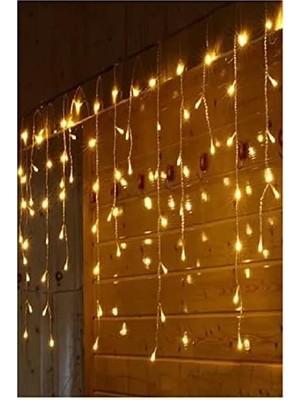 Prime LED Perde Işık Fişli Özel Günler Baby Shower Kutlama Doğumgünü Dekoratif 12 Saçaklı 216 LED Lambalı 3 * 2 Metre