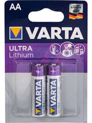 Varta 2'li Blister Lithium AA Kalem Pil 1.5 V Uzun Ömürlü Şarj Olmayan Pil
