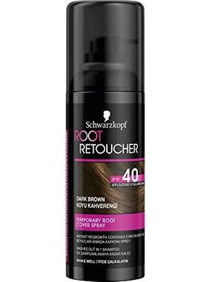 Prime Root Retoucher Beyazları Anında Kapatan Sprey Boya Koyu Kahverengi 120 ml