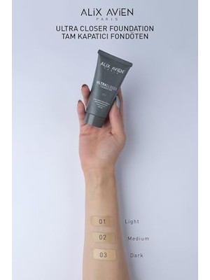 Prime Ultra Kapatıcı Nemlendirici SPF35 Faktör ve E & C Vitaminli Fondöten - Ultracloser Foundation 02