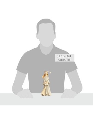 Prime Fondöten Mezun Kız Taş Reçine Heykelcik, 19,5 cm