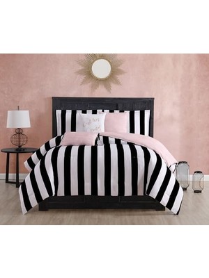 Prime Couture JYZ010171 Cabana Çizgili 6 Parça Ters Çevrilebilir Set,, Canaba Çizgili Siyah