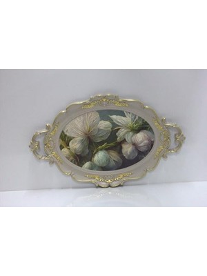 Prime Hürrem Lüx Sunum Tepsisi | Saray Bahçesi - Dekoratif Servis Tepsisi | 48X28 cm